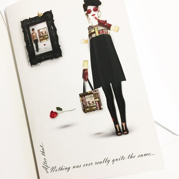 Fashion Art Note Card Blank Greeting or Invitation - Picture 4 of 6